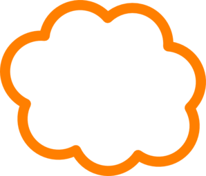 Cloud clip art at. Clouds clipart orange