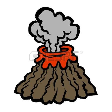 clouds clipart volcano