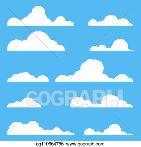 Vector stock set of. Clouds clipart illustration