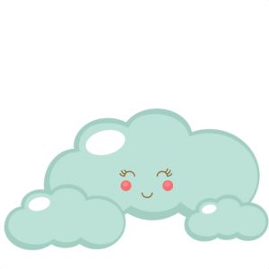 clouds clipart kawaii