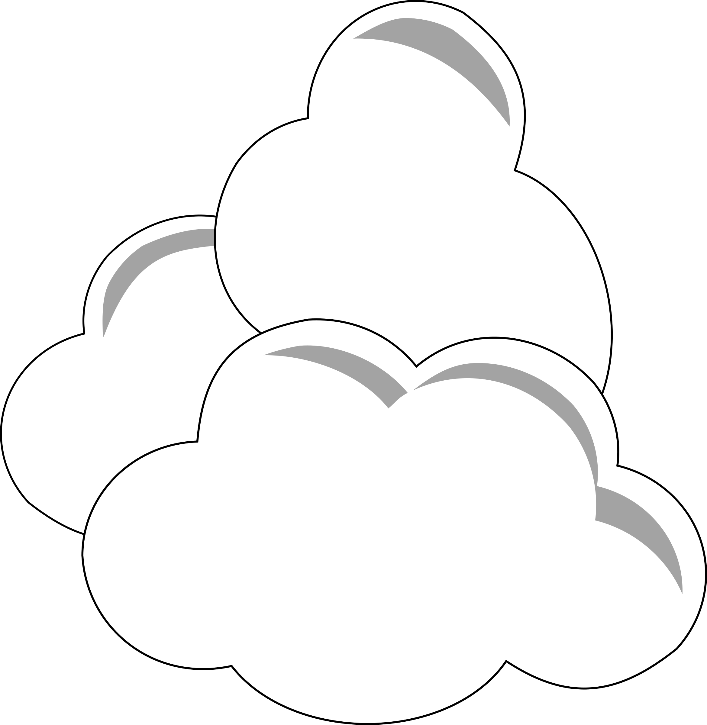 Big image png. Clouds clipart simple