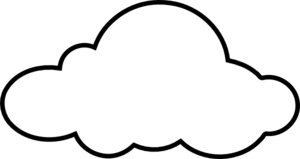 clipart clouds black and white