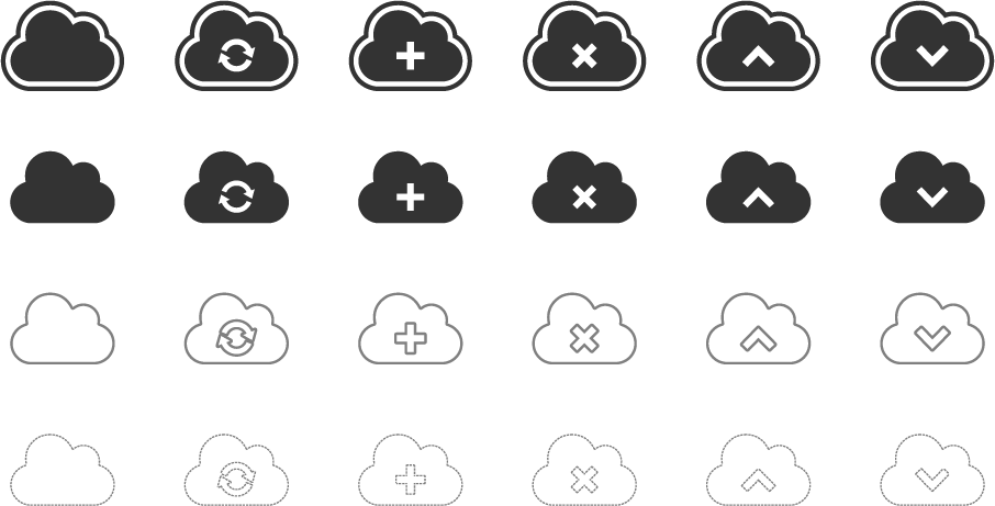 Icons download free web. Clouds vector png