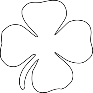 Clip art at clker. Clover clipart black and white