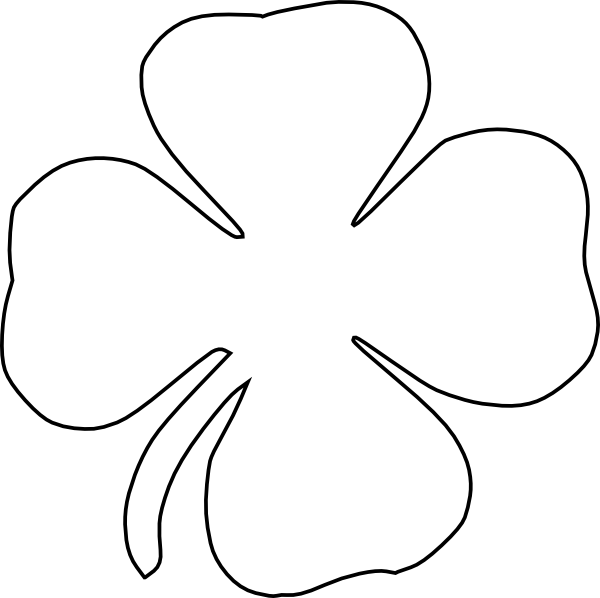 Clover clipart black and white. Clip art at clker