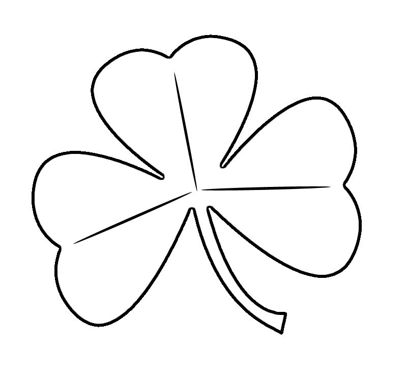 clover clipart coloring