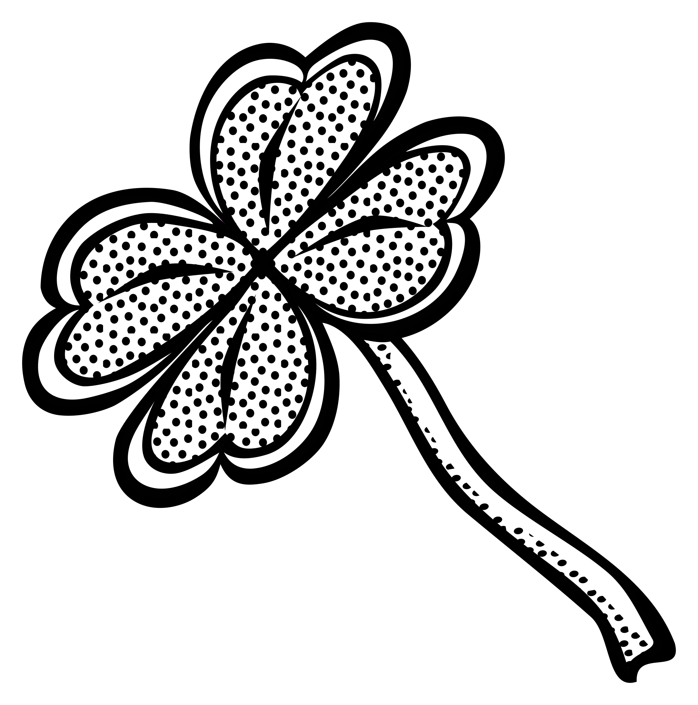 Clover clipart coloring, Clover coloring Transparent FREE for download