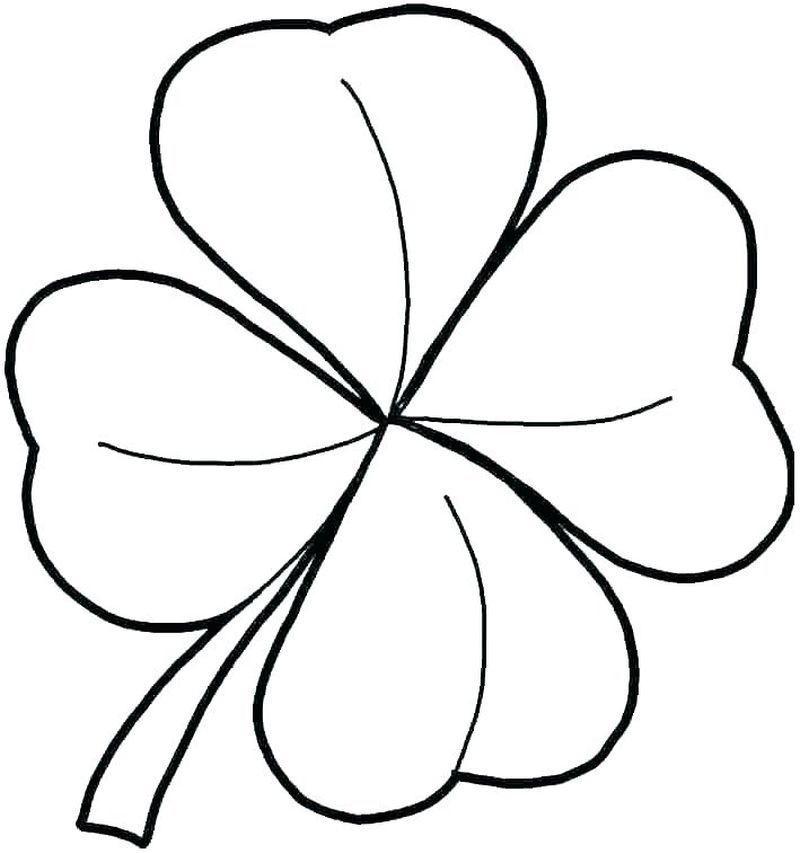 Clover clipart drawing. Shamrock coloring pages for