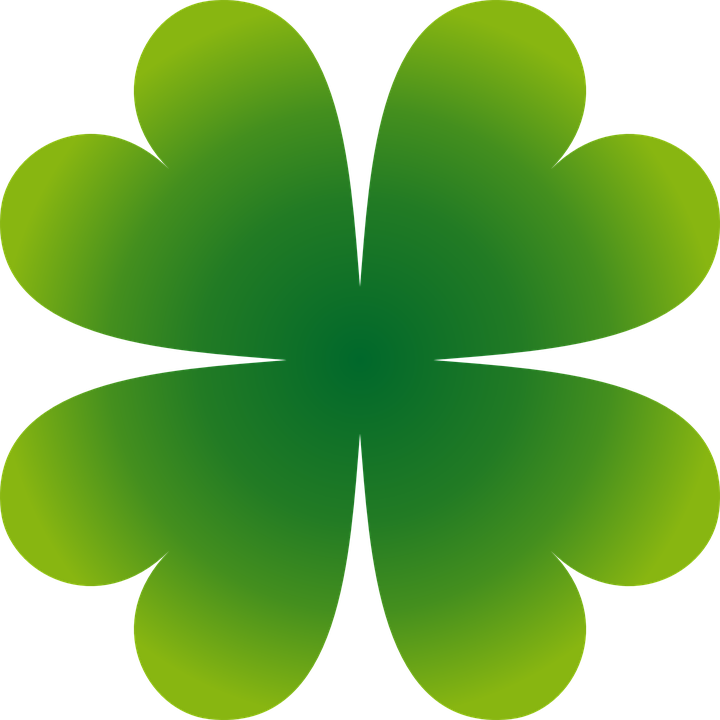 Clover clipart left. Four leaf garland the