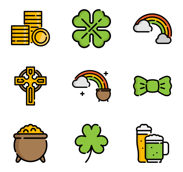 Icons free vector saint. Clover clipart left