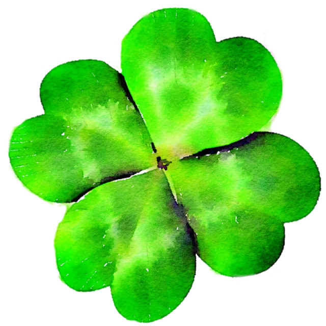 Clover clipart left. Four leaf green st