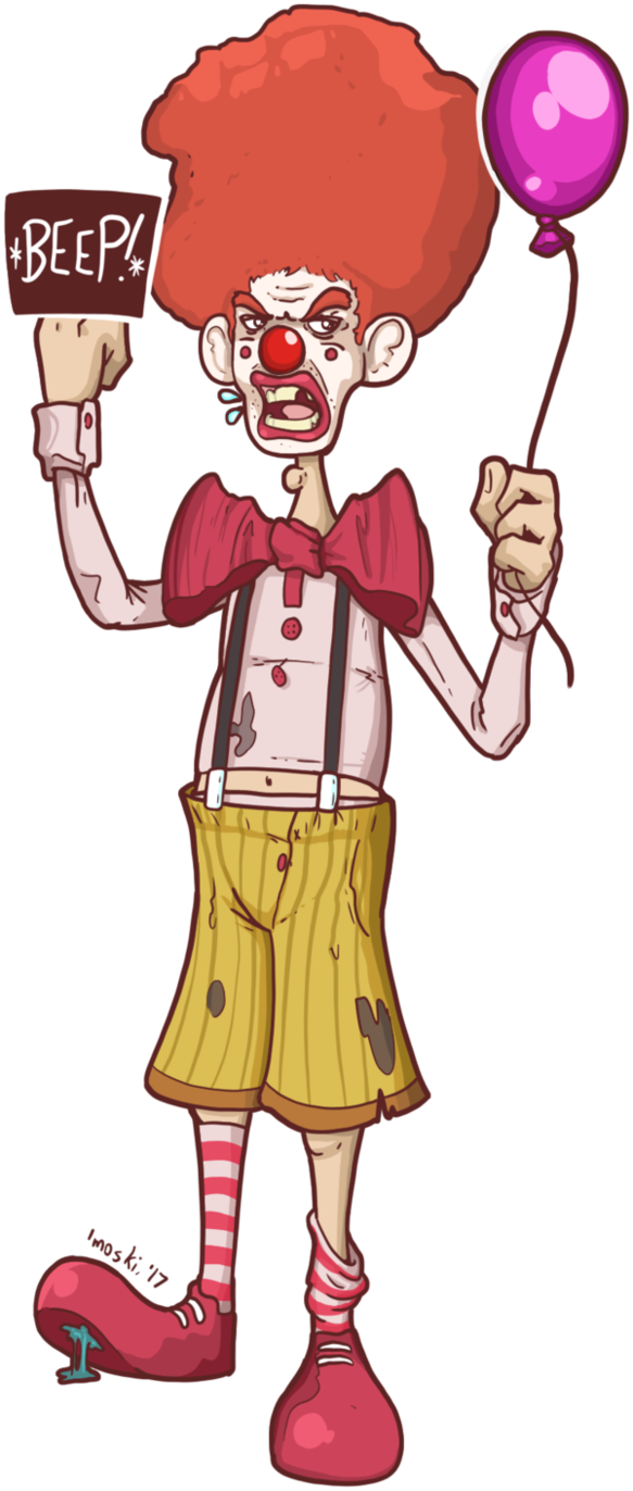 clown clipart angry