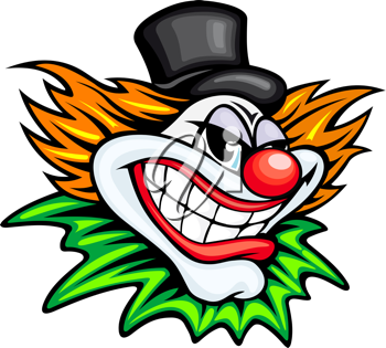 clown clipart angry