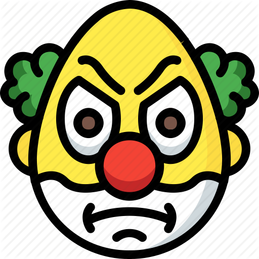 clown clipart angry