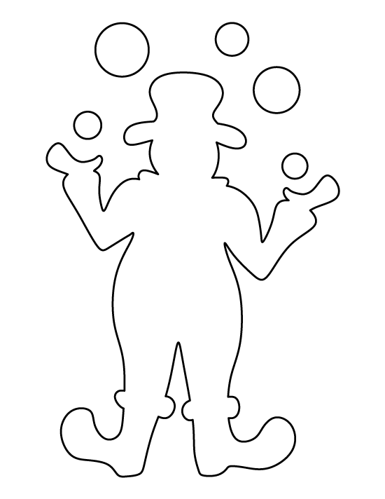 clown clipart balloon coloring page