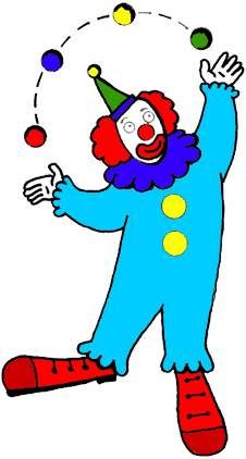 clown clipart blue