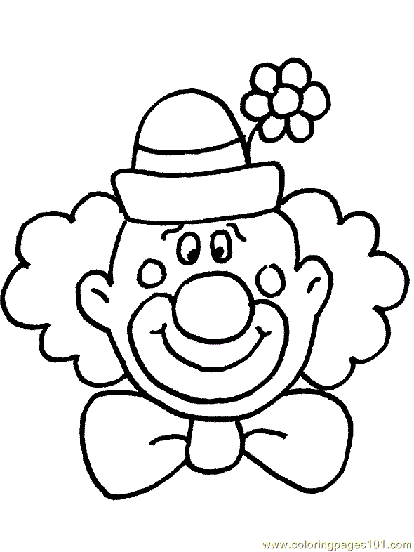 Clown clipart colouring page, Clown colouring page Transparent FREE for