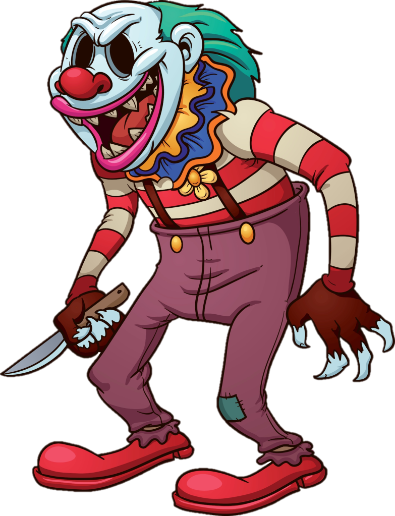 Clown clipart crazy clown. Purge evil hoodie custom