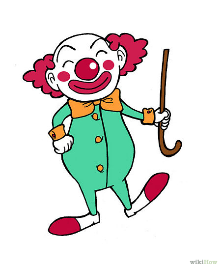 Clown clipart easy cartoon. Free way to draw
