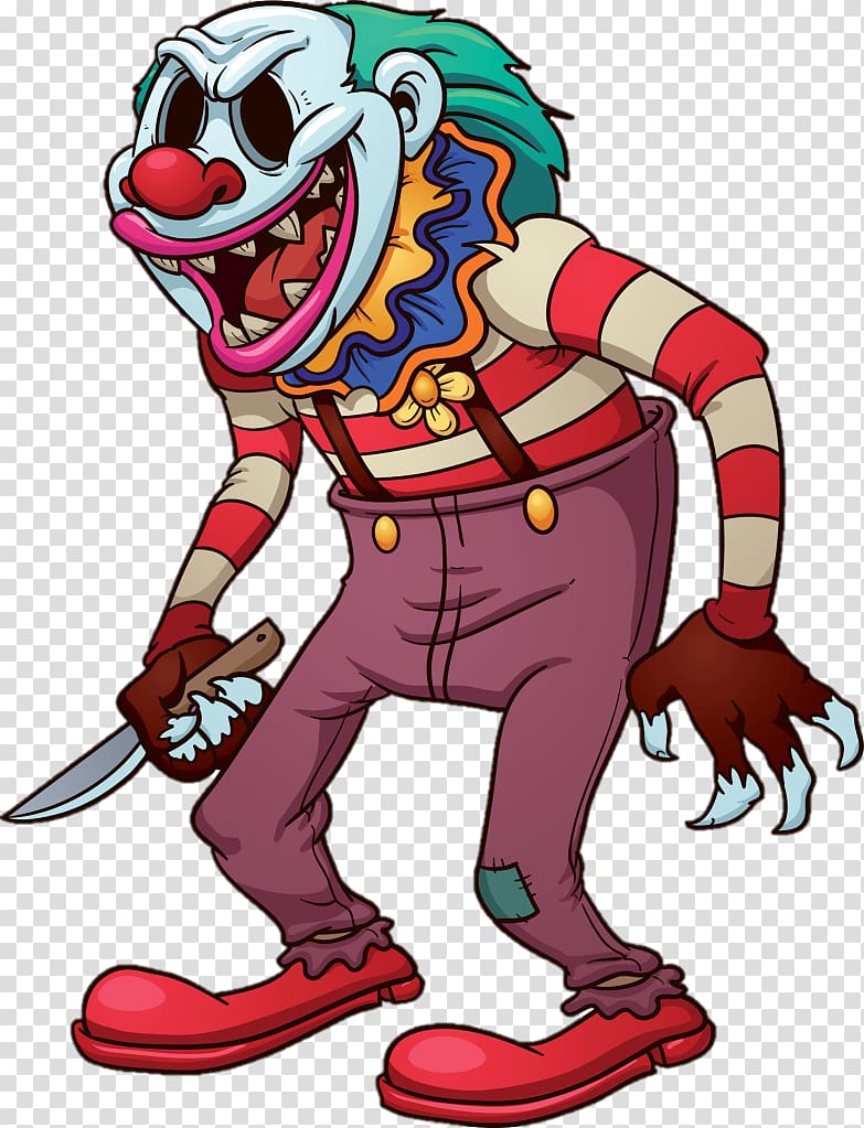 Transparent background png . Clown clipart evil clown