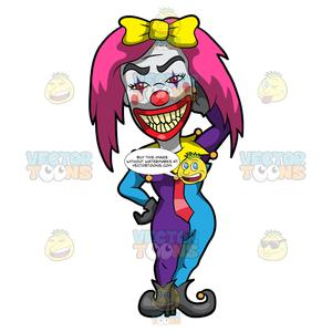 A scary . Clown clipart female clown