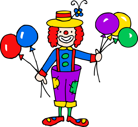 clown clipart friendly
