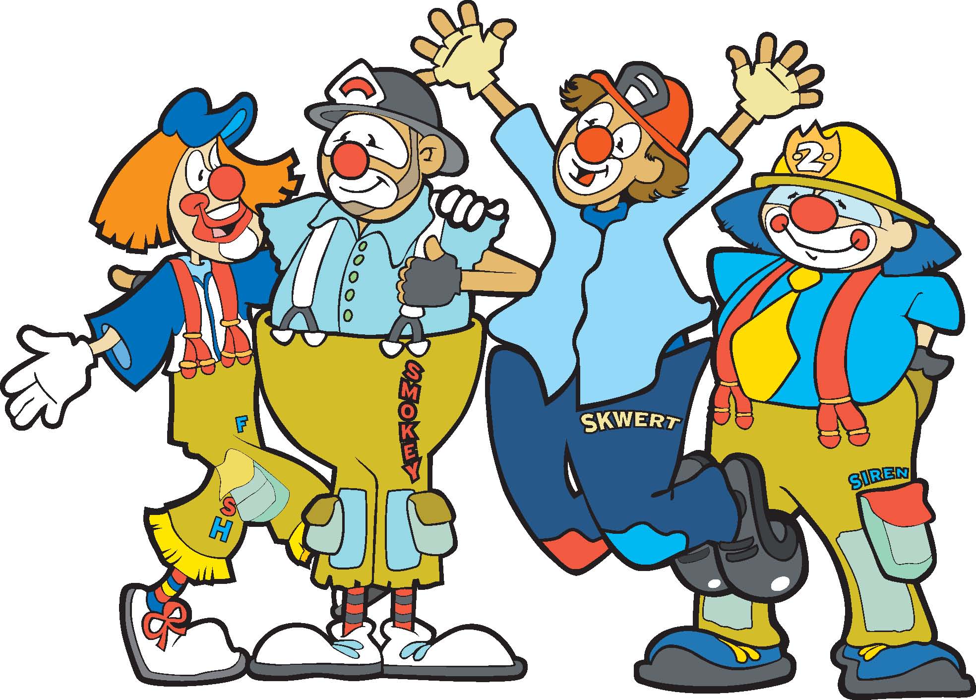 clown clipart group