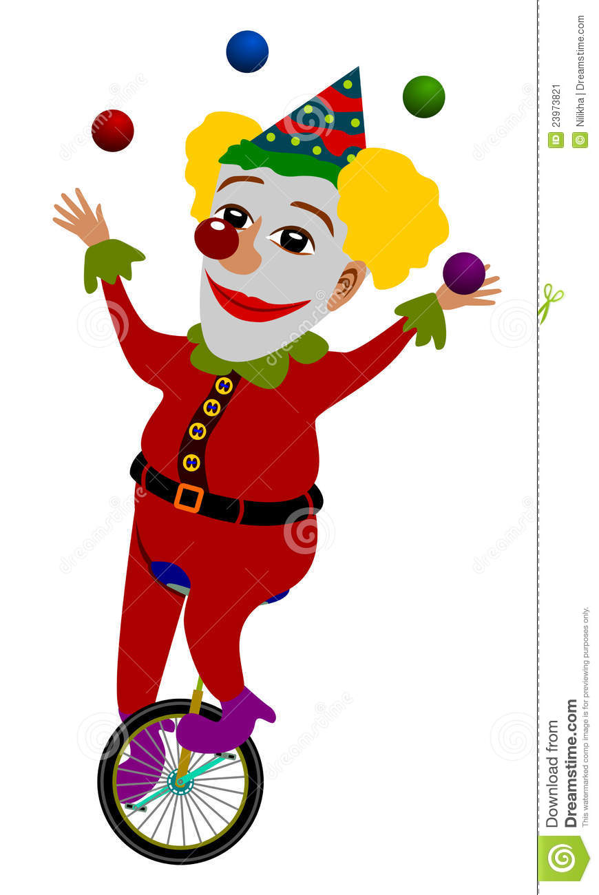 clown clipart monocycle