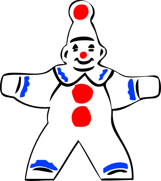 clown clipart outline