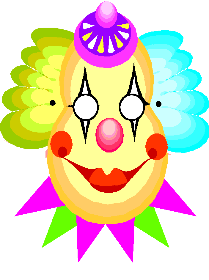 Clown clipart printable. Masks animal