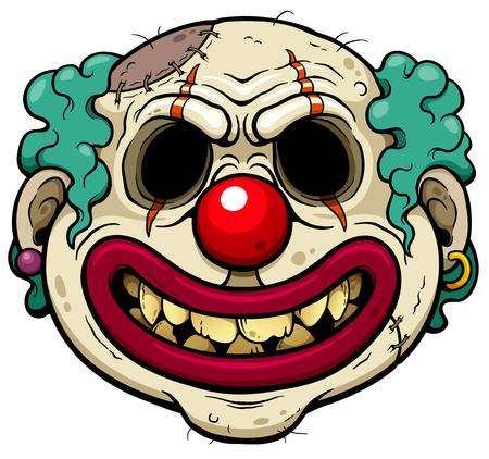 clown clipart scary