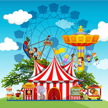 X free clip art. Clown clipart scene