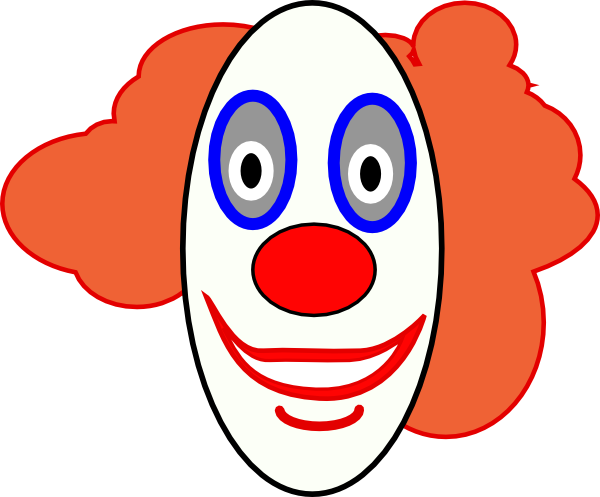 Clown clipart small. Creepy face clip art