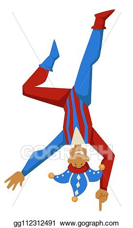 Vector stock joker or. Clown clipart upside down