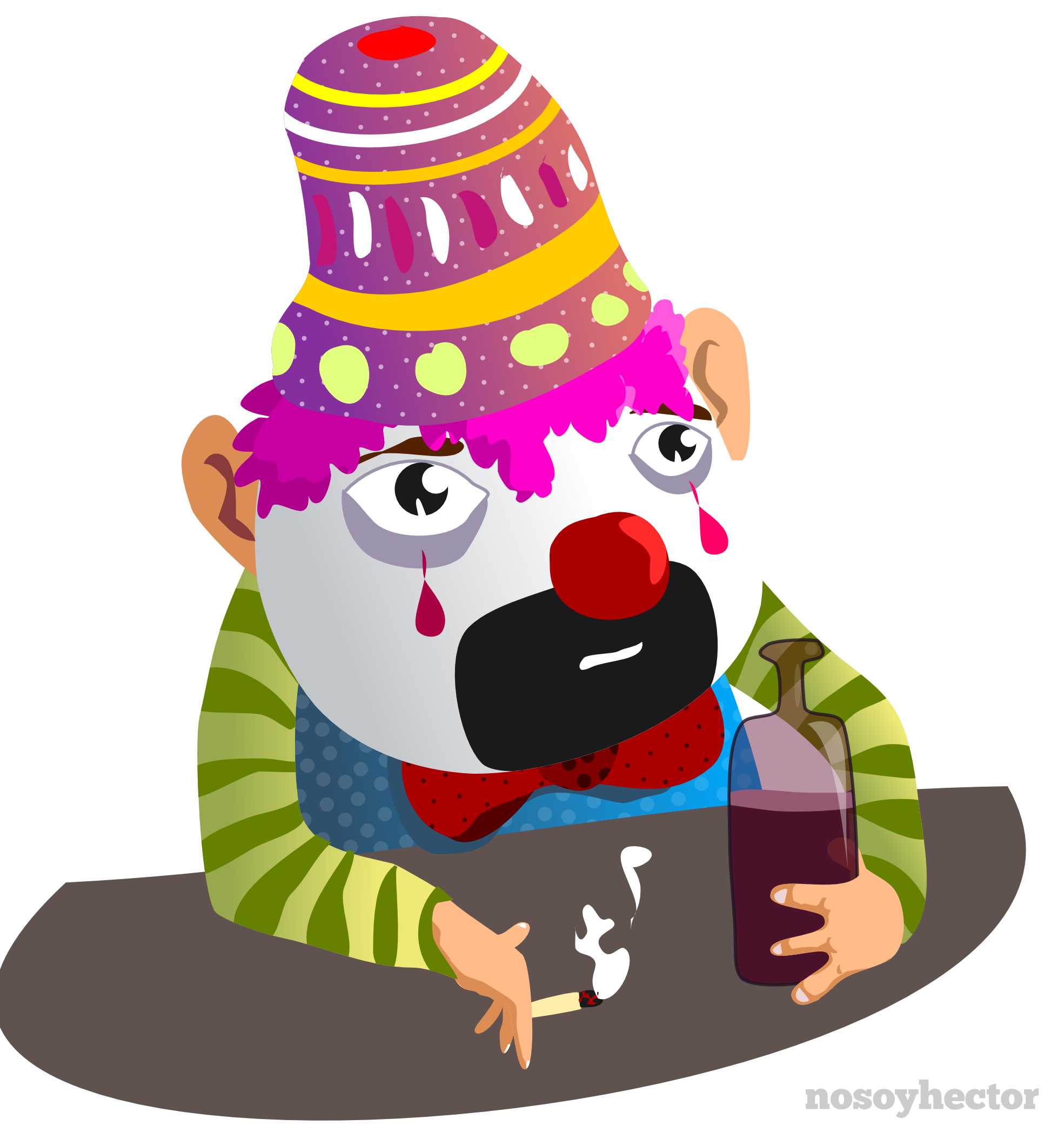 clown clipart vector