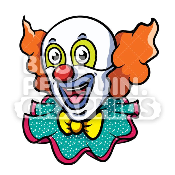 Head cartoon illustration . Clown clipart vector