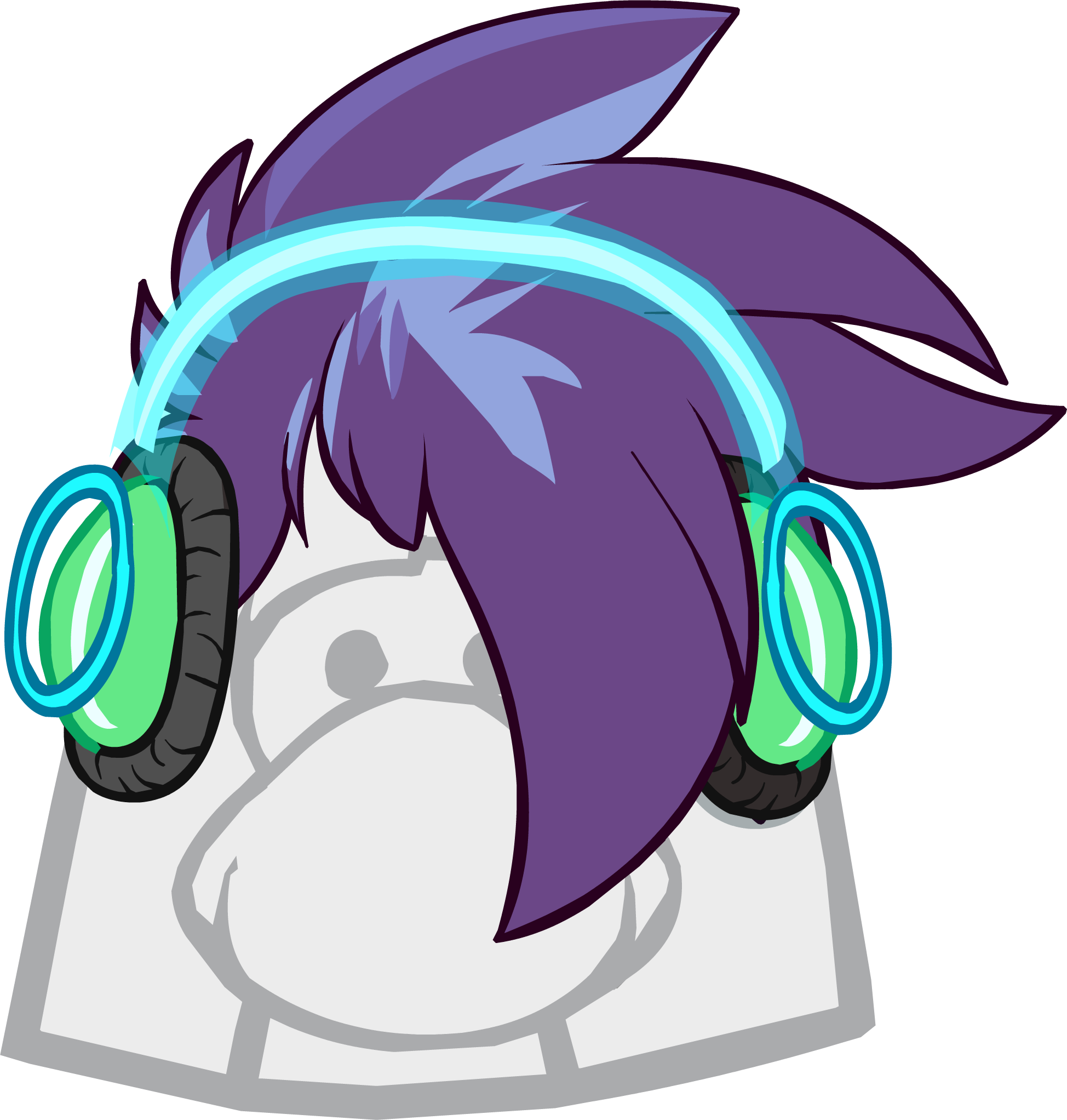 purple clipart headphone