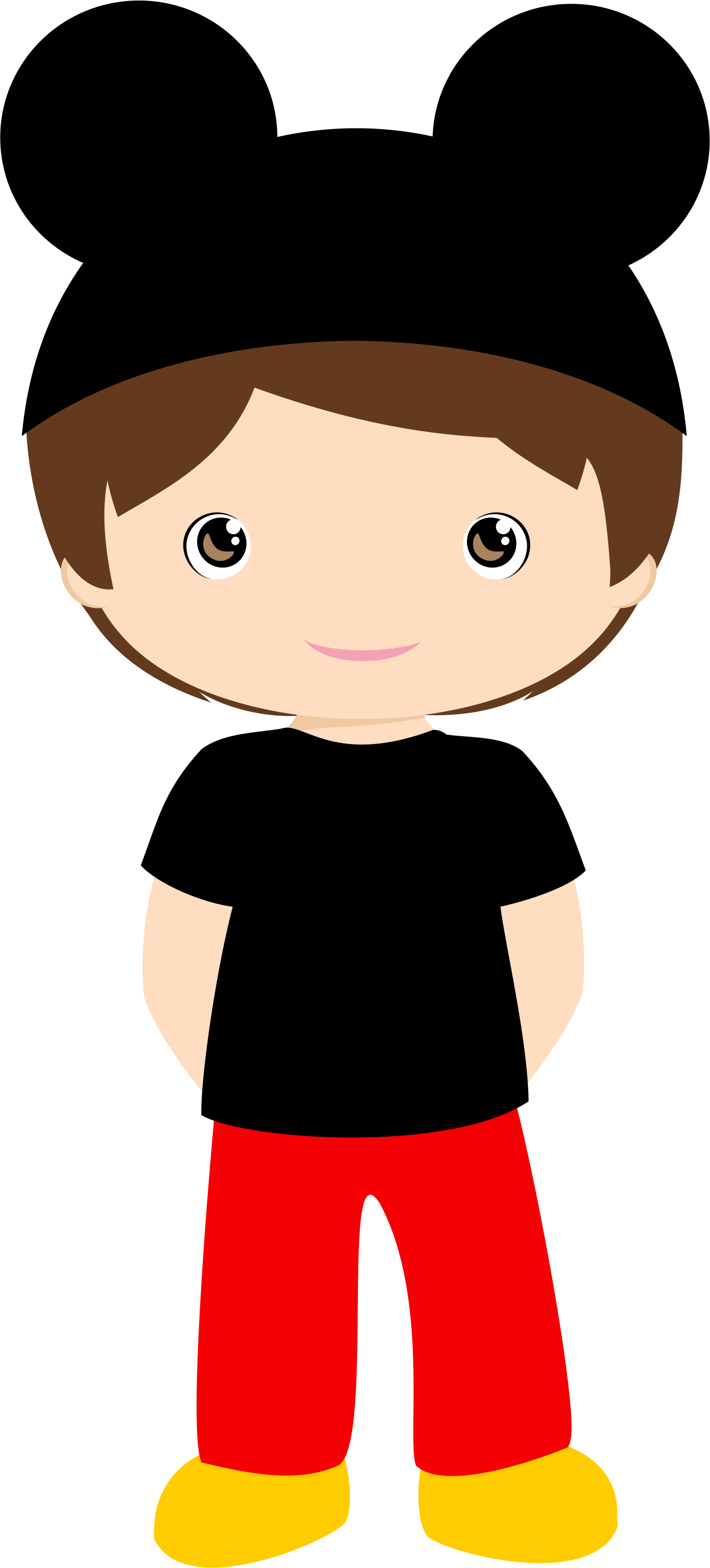 male clipart brown haired boy