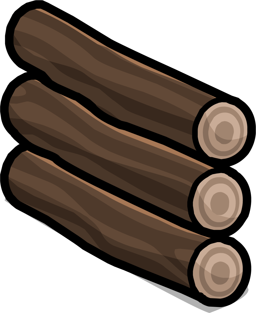 logs clipart piece wood