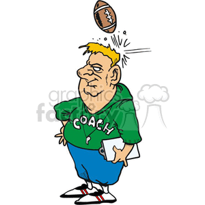Royalty free football getting. Coach clipart