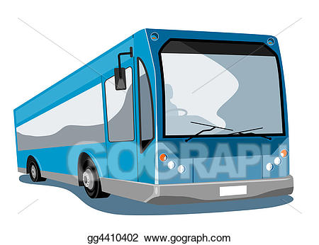 coach clipart blue bus
