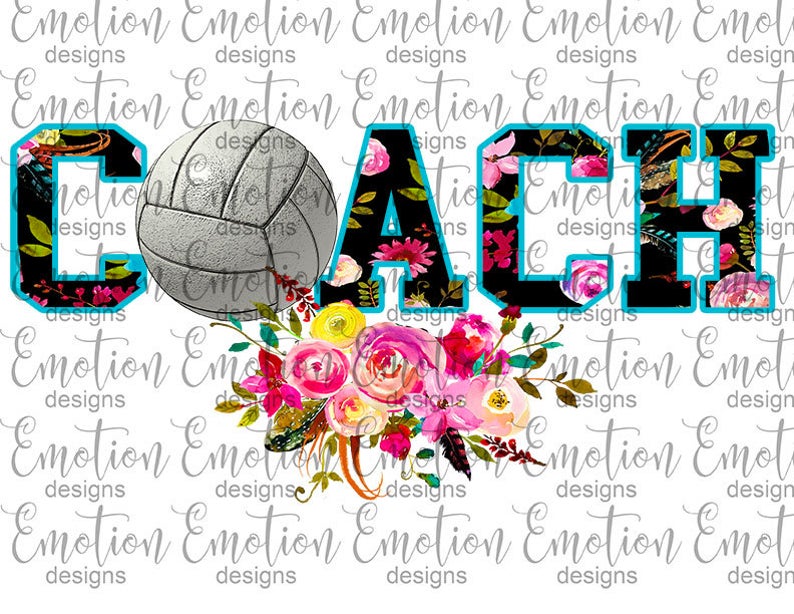 Instant download sublimation graphic. Coach clipart volleyball coach