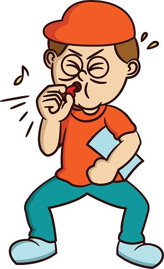 coach clipart whistle blowing