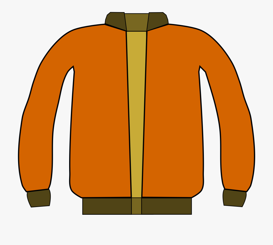 clipart coat orange jacket