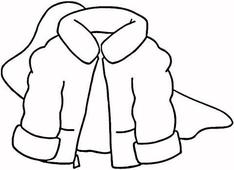 coat clipart coloring