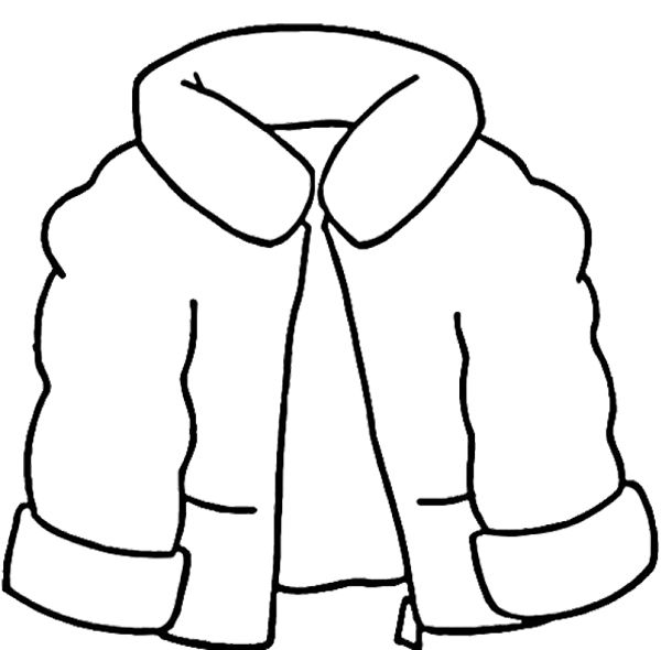jacket clipart coloring