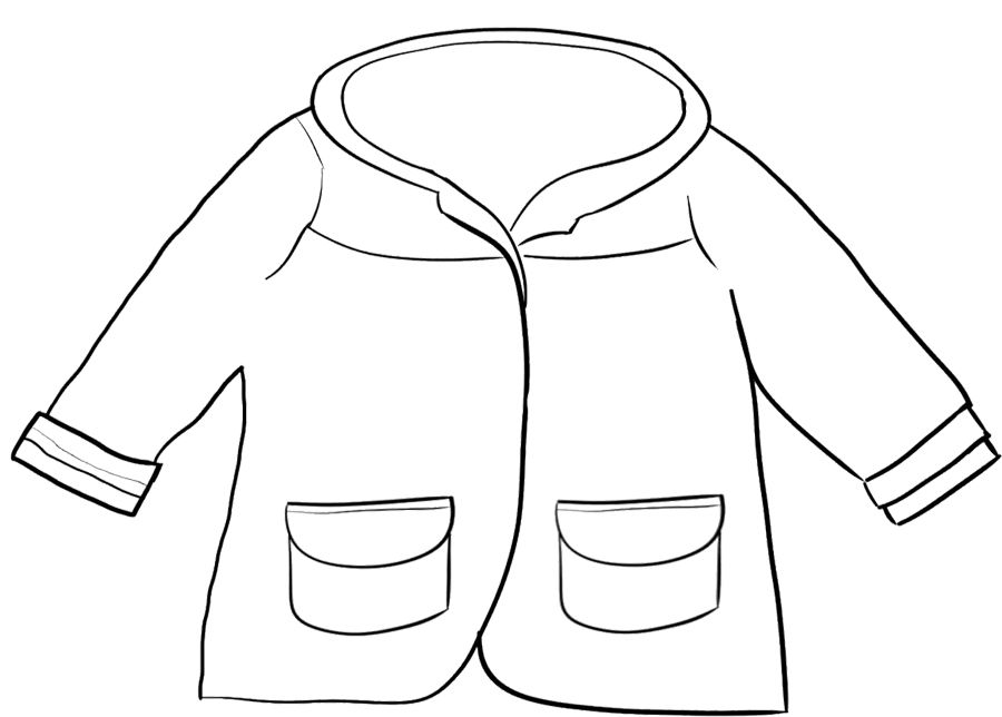 coat clipart coloring page