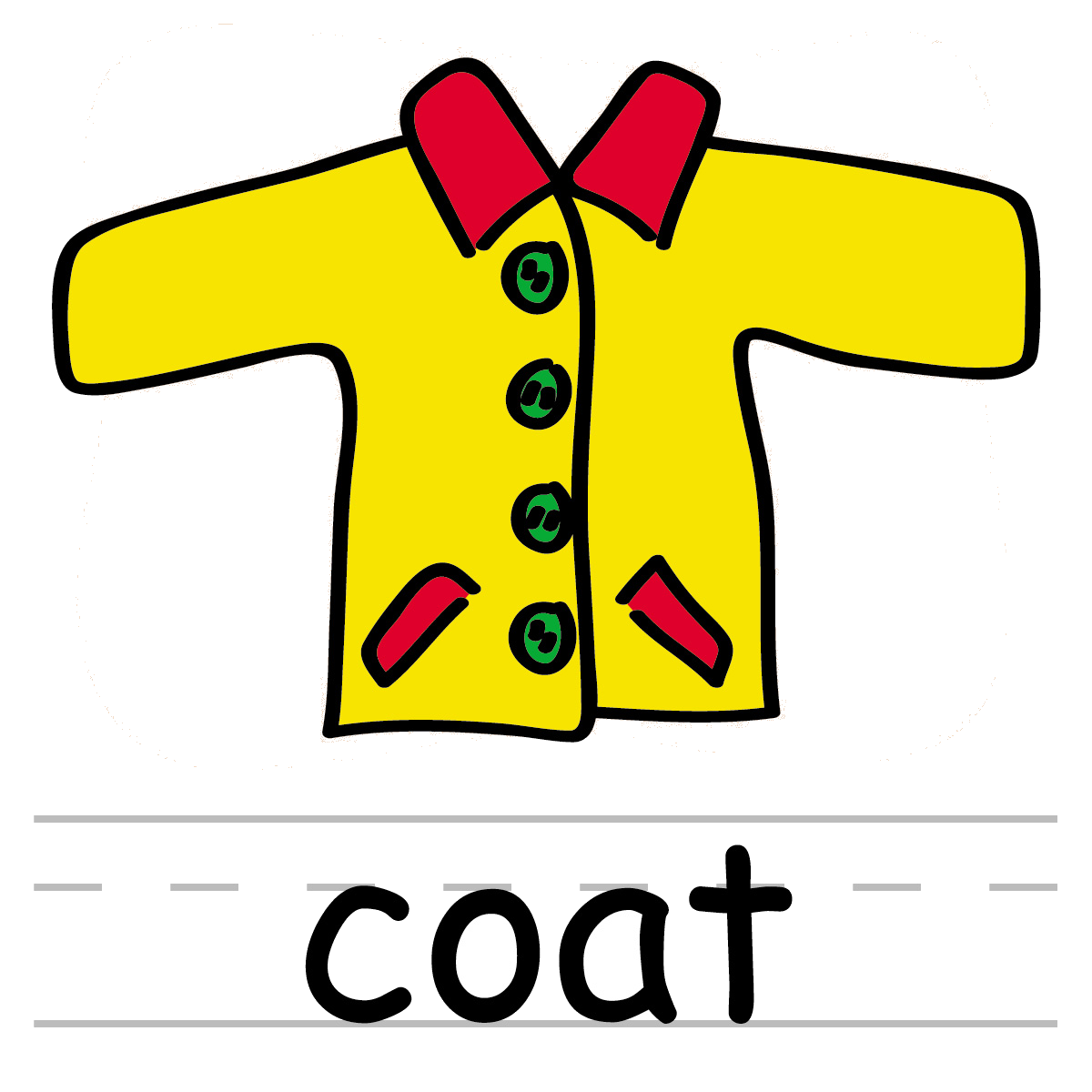Coat clipart yellow coat. Pictures of coats free