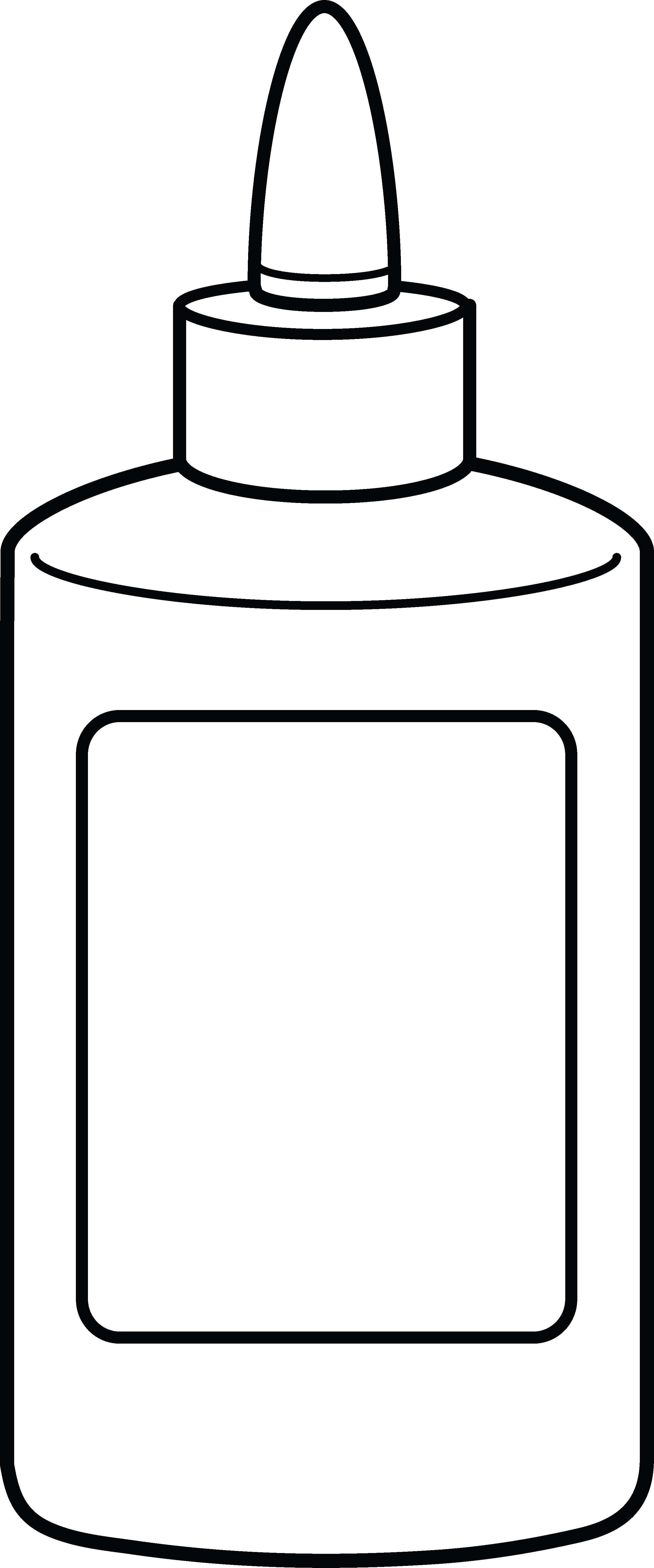 glue clipart coloring page