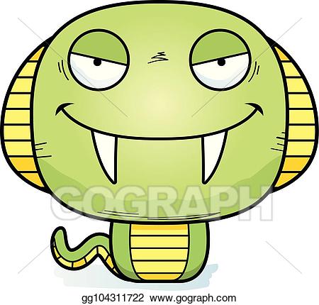 Eps illustration cartoon vector. Cobra clipart evil